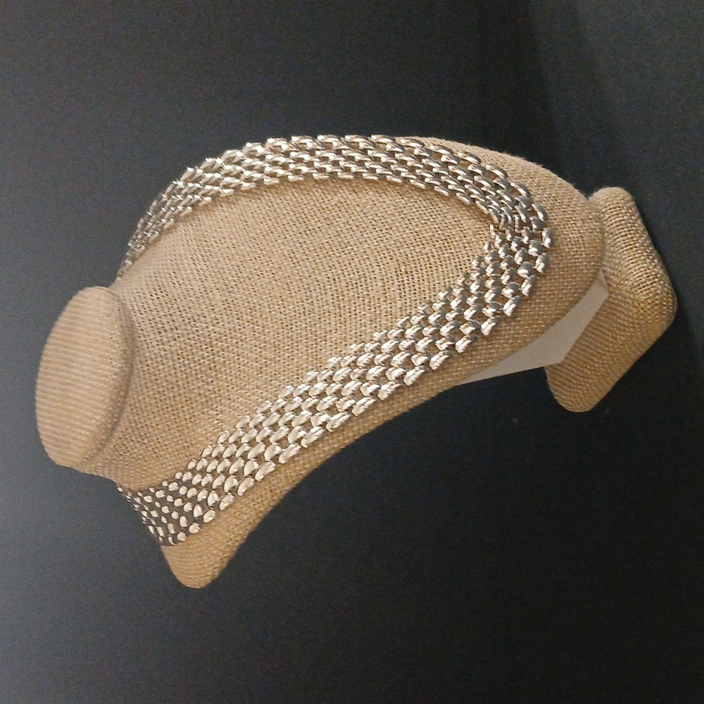 Silver Multi-Link Layered Necklace - image 4